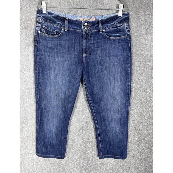 Paige Hidden‎ Hills Capri Jeans Womens Size 32 Blue Denim 5 Pocket - Picture 1 of 16
